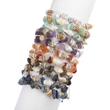 Darrahopens Gift & Novelty > Novelty > Novelty Gifts Boho Braided Shell & Crystal Bracelet Set – 12-Piece Adjustable Woven Jewelry with Conch, Beads & Stone Charms