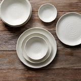 Darrahopens Gift & Novelty > Novelty > Novelty Gifts Bowl 13.5cm White Spiral Glaze