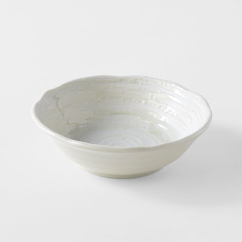 Darrahopens Gift & Novelty > Novelty > Novelty Gifts Bowl 13.5cm White Spiral Glaze