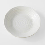 Darrahopens Gift & Novelty > Novelty > Novelty Gifts Bowl 23.5cm White Spiral Glaze