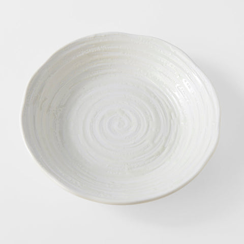 Darrahopens Gift & Novelty > Novelty > Novelty Gifts Bowl 23.5cm White Spiral Glaze