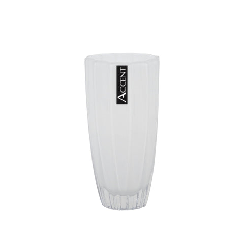 Darrahopens Gift & Novelty > Novelty > Novelty Gifts bulk 6 White Concave Ripple Vase 20cm