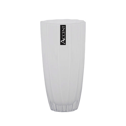 Darrahopens Gift & Novelty > Novelty > Novelty Gifts bulk 6 White Concave Ripple Vase 25cm