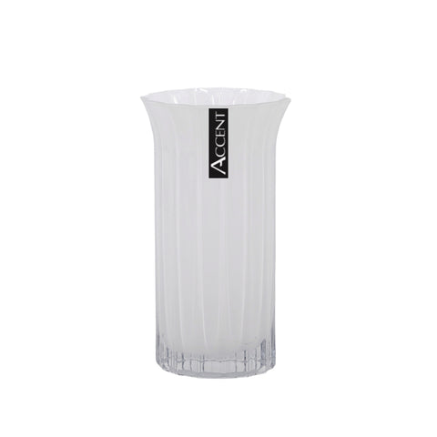 Darrahopens Gift & Novelty > Novelty > Novelty Gifts bulk 6 White Flared Ripple Vase 20cm