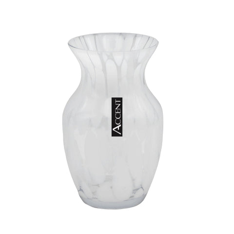 Darrahopens Gift & Novelty > Novelty > Novelty Gifts bulk 6 White Speckle Flared Vase 20cm
