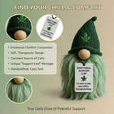Darrahopens Gift & Novelty > Novelty > Novelty Gifts Emotional Support Weed Gnome Crocheted Doll – Handmade Knitted Plush Table Desktop Figurine with Beanie & Motivational Tag, Novelty Birthday Party Gift