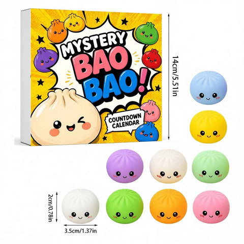 Darrahopens Gift & Novelty > Novelty > Novelty Gifts Fidget Squishy Stress Relief Toy 9-Grid Blind Box - Mystery Dumpling Squishy Calendar - Adult Decompression Squeeze Toy - GJ863-006 In Australia - Darrahopens