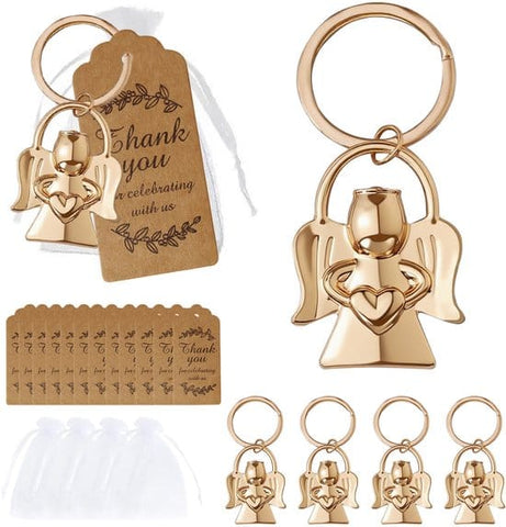 Darrahopens Gift & Novelty > Novelty > Novelty Gifts Keychain - Angel pendant for men and women - Baby shower gift - Key ring - Party favor - Souvenir gift - 5 pieces