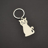 Darrahopens Gift & Novelty > Novelty > Novelty Gifts Keychain - Cat Keychain - Cute Keychain - Perfect Gift for Lovers, Friends and Best Friend - Silver
