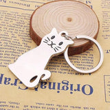 Darrahopens Gift & Novelty > Novelty > Novelty Gifts Keychain - Cat Keychain - Cute Keychain - Perfect Gift for Lovers, Friends and Best Friend - Silver