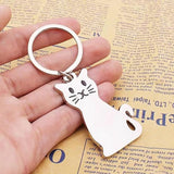 Darrahopens Gift & Novelty > Novelty > Novelty Gifts Keychain - Cat Keychain - Cute Keychain - Perfect Gift for Lovers, Friends and Best Friend - Silver