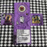 Darrahopens Gift & Novelty > Novelty > Novelty Gifts Mini Handcrafted Catholic Pocket Shrine – Foldable Prayer Altar with Silver Cross, Religious Art & Embroidered Prayers, Portable Faith Companion, 6.5 x 5.5 Inches (Blue)