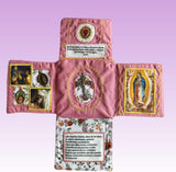 Darrahopens Gift & Novelty > Novelty > Novelty Gifts Mini Handcrafted Catholic Pocket Shrine – Foldable Prayer Altar with Silver Cross, Religious Art & Embroidered Prayers, Portable Faith Companion, 6.5 x 5.5 Inches (Blue)