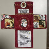 Darrahopens Gift & Novelty > Novelty > Novelty Gifts Mini Handcrafted Catholic Pocket Shrine – Foldable Prayer Altar with Silver Cross, Religious Art & Embroidered Prayers, Portable Faith Companion, 6.5 x 5.5 Inches (Purple)