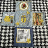 Darrahopens Gift & Novelty > Novelty > Novelty Gifts Mini Handcrafted Catholic Pocket Shrine – Foldable Prayer Altar with Silver Cross, Religious Art & Embroidered Prayers, Portable Faith Companion, 6.5 x 5.5 Inches (Purple)