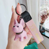 Darrahopens Gift & Novelty > Novelty > Novelty Gifts Pink Cute Resin French Bulldog Keychain Pendant for Backpacks and Keys – Trendy Frenchie Dog Bag Hanging Ornament, Stylish Accessory Solution for Local Trendsetters
