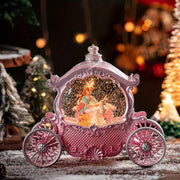 Pink Princess Carriage Music Box Figurine, Snow Globe, Pumpkin Style – Multi-Song, Light-Up Interior, Battery Not Included – Christmas, Valentine’s, Party Decor – Gift for Women & Girls In Australia - Darrahopens