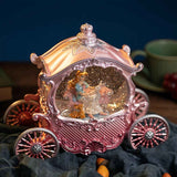 Pink Princess Carriage Music Box Figurine, Snow Globe, Pumpkin Style – Multi-Song, Light-Up Interior, Battery Not Included – Christmas, Valentine’s, Party Decor – Gift for Women & Girls In Australia - Darrahopens