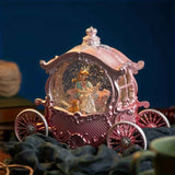 Pink Princess Carriage Music Box Figurine, Snow Globe, Pumpkin Style – Multi-Song, Light-Up Interior, Battery Not Included – Christmas, Valentine’s, Party Decor – Gift for Women & Girls In Australia - Darrahopens