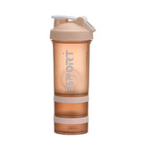 Darrahopens Gift & Novelty > Novelty > Novelty Gifts Powder Milkshake Drink Cup Sport Water Bottle 500Ml 3 Tier Protein Shaker Pill - Green