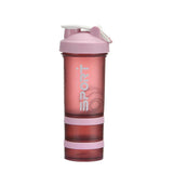 Darrahopens Gift & Novelty > Novelty > Novelty Gifts Powder Milkshake Drink Cup Sport Water Bottle 500Ml 3 Tier Protein Shaker Pill - Green