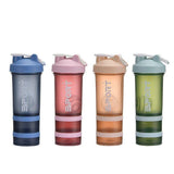 Darrahopens Gift & Novelty > Novelty > Novelty Gifts Powder Milkshake Drink Cup Sport Water Bottle 500Ml 3 Tier Protein Shaker Pill - Green