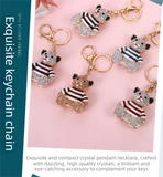 Darrahopens Gift & Novelty > Novelty > Novelty Gifts Red Stripe Crystal Bear Keychain Sparkly Rhinestone Bag Charm Cute Alloy Keyring Gift