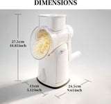 Darrahopens Gift & Novelty > Novelty > Novelty Gifts Rotary Cheese Grater Hand Crank - Cheese Shredder with 5 Blades & Storage Room, Easy to Clean, Stable Suction, Labor-Saving Handle, Rotary Grater Slicer for Fruit, Vegetables, Nuts, Chocolate