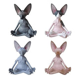 Darrahopens Gift & Novelty > Novelty > Novelty Gifts Set of 4 Meditating Cat Collectible Figurines Handmade Decorative Toys