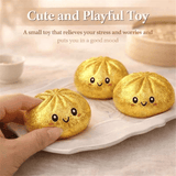 Darrahopens Gift & Novelty > Novelty > Novelty Gifts Simulated Smiley Steamed Bun Squishy Toy, Cute Stress Relief Plaything, Soft Slow-Rebound Texture, Adorable Desktop Decor（Golden pinching）