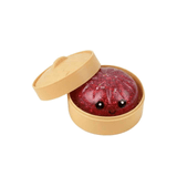 Darrahopens Gift & Novelty > Novelty > Novelty Gifts Simulated Smiley Steamed Bun Squishy Toy, Cute Stress Relief Plaything, Soft Slow-Rebound Texture, Adorable Desktop Decor（Red pinch）