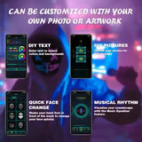 Darrahopens Gift & Novelty > Novelty > Novelty Gifts Smart LED Gesture-Sensing Light-Up Mask, 45 Dynamic + 70 Static Patterns, Party Atmosphere Essential / USB Rechargeable Version