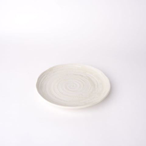 Darrahopens Gift & Novelty > Novelty > Novelty Gifts Tapas Plate 16cm White Spiral Glaze