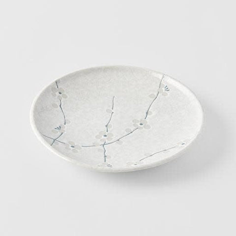 Darrahopens Gift & Novelty > Novelty > Novelty Gifts Tapas Plate 17cm White Blossom Glaze