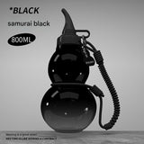 Darrahopens Gift & Novelty > Novelty > Novelty Gifts Unique Gourd-Shaped Sports Water Bottle - 800ml Tritan Material, Leakproof with Carry Strap(black)