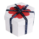 Darrahopens Gift & Novelty > Novelty > Novelty Gifts White Hexagon 4-Layer 12-Pocket Explosion Gift Box(DIY) - Creative Handmade Photo Album & Scrapbook for Anniversaries & Birthdays