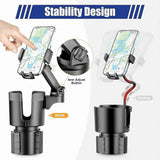 Darrahopens Hampers > Gift Hampers > Beer Hampers Car Cup Holder with Phone Mount - Adjustable Rotatable Expander for Cell Phone & Drink