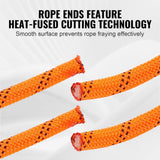 Darrahopens Hampers > Gift Hampers > Gourmet Food Hampers VEVOR Double Braided Polyester Rope, 19 mm x 67.06 m, 24 Strands, 88.96kN Breaking Strength Outdoor Climbing Rope, Arborist Rigging Rope for Rock Hiking Camping Swing Rappelling Rescue, Orange/Black