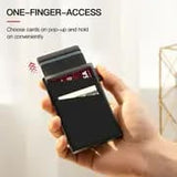 Darrahopens Hampers > Gift Hampers > Other Hampers Contemporary Acrylic RFID Blocking Card Holder - Minimalist Business Wallet for Men, Automatic Pop-Up, 1pc