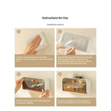 Darrahopens Hampers > Gift Hampers > Other Hampers Pad Holder for Bathroom,Sanitary Napkins Organizer,Feminine Tampons Storage Day Overnight Cotton Pad Holder, white（only box）