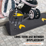 Darrahopens Hampers > Gift Hampers > Other Hampers VEVOR Upgraded Rubber Threshold Ramp, 3.8 cm Rise Wheelchair Ramp Doorway, Natural Curb Ramp Rated 15 tons Load Capacity, Non-Slip Textured Surface Rubber Curb Ramp for Wheelchair and Scooter