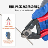 Darrahopens Hampers > Gift Hampers > Self Care Hampers VEVOR Wire Rope Kit, 3.18 mm 305 m 316 Stainless Steel Cable with Cutter and Gloves, 7.1KN Breaking Strength, 7x7 Strands Construction Marine Aircraft Grade for Handrail Stair Decking Fence Outdoors