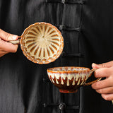 Darrahopens Hampers > Gift Hampers > Tea & Coffee Hampers Beige-brown Creative Retro Kiln-Glazed Ceramic Cup - Exquisite Coffee & Afternoon Tea Mug, Home Milk Cup, Unique Gift