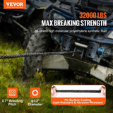 Darrahopens Hampers > Gift Hampers > Wine & Champagne Hampers VEVOR Synthetic Winch Rope, 12.7 mm x 28 m, 142.3 kN, Synthetic Winch Line Cable Rope with Protective Sleeve + Forged Winch Hook + Pull Strap, Universal Fit for SUV, Large Off-Road Vehicle, Truck