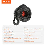 Darrahopens Hampers > Gift Hampers > Wine & Champagne Hampers VEVOR Synthetic Winch Rope, 12.7 mm x 28 m, 142.3 kN, Synthetic Winch Line Cable Rope with Protective Sleeve + Forged Winch Hook + Pull Strap, Universal Fit for SUV, Large Off-Road Vehicle, Truck