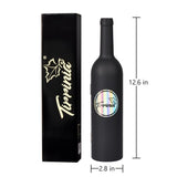 Darrahopens Hampers > Gift Hampers > Wine & Champagne Hampers Wine Accessories Gift Set (Black), 5-Piece Bottle Corkscrew Opener Kit with Novelty Bottle-Shaped Case, Valentine's Day Gift for Wine Lovers