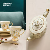 Darrahopens Hampers > Tea & Coffee Hampers Ears of wheat European afternoon tea coffee cups saucers and teapot