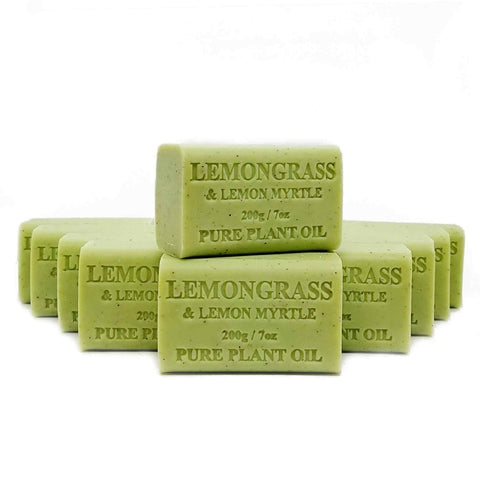 Darrahopens Health & Beauty > Bath & Body 10x 200g Plant Oil Soap Lemongrass Lemon Myrtle Pure Vegetable Bar Australian