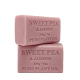 Darrahopens Health & Beauty > Bath & Body 10x 200g Plant Oil Soap Sweet Pea Jasmine Scent Pure Natural Vegetable Base Bar