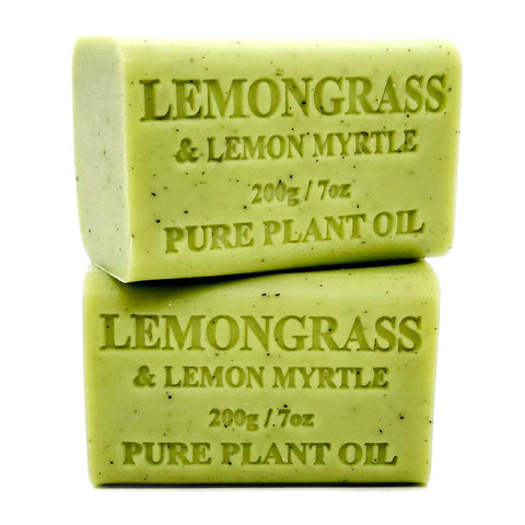 Darrahopens Health & Beauty > Bath & Body 2x 200g Plant Oil Soap Lemongrass Lemon Myrtle Pure Vegetable Bar Australian